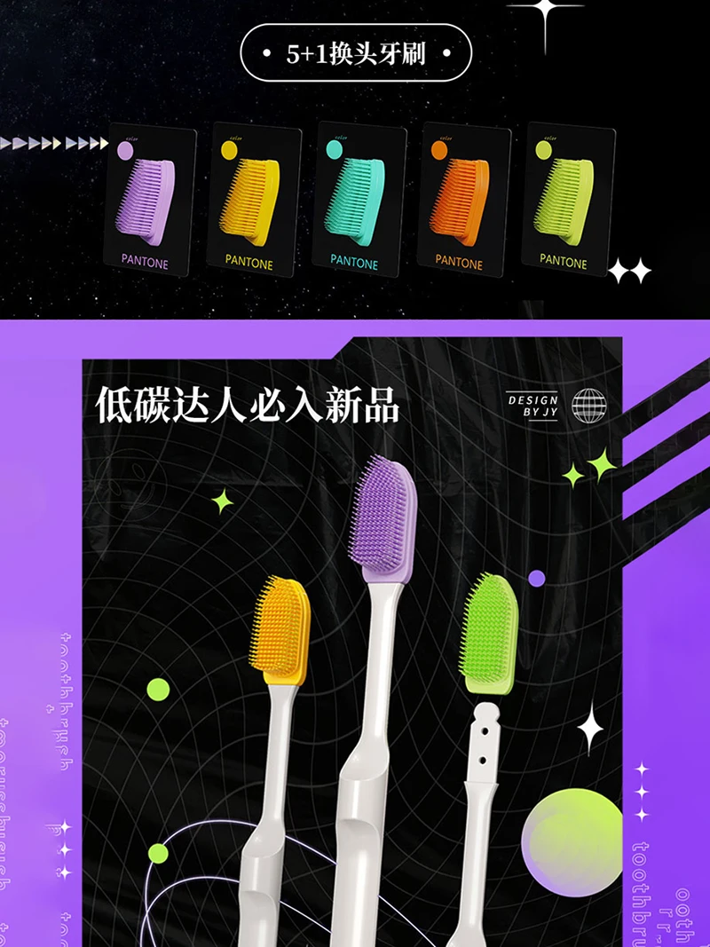 HOMESLIVE 1PCS New Metal Toothbrush Adult Waterproof Soft Bristle Toothbrush Antibacterial Gum 316 Stainless Steel Nano Toothbru