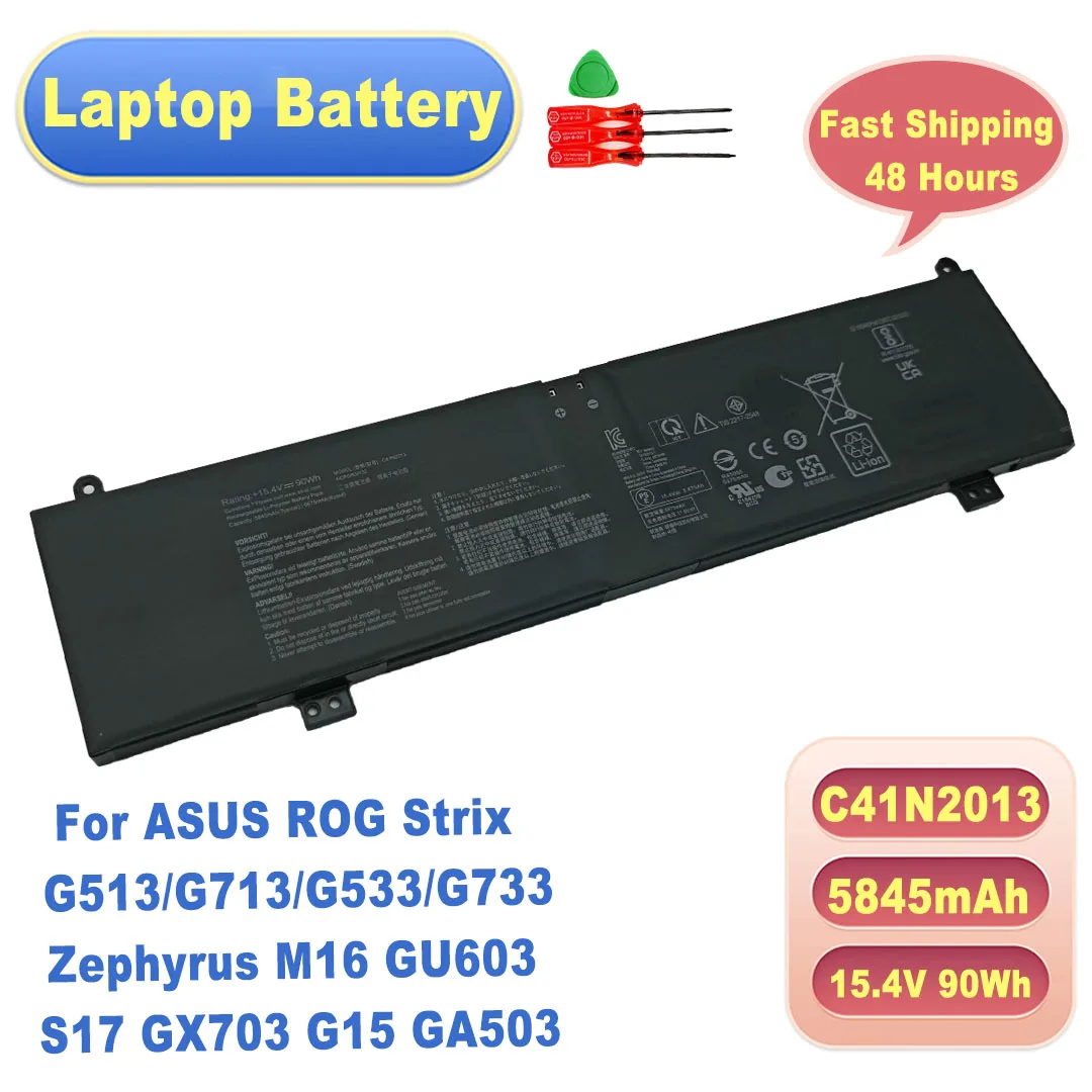 Для ASUS ROG Strix G513/G713/G533/G733 Zephyrus M16 GU603 S17 GX703 G15 GA503 FKYGC C41N2013 C41N2013-1 аккумулятор 15.4В 90Втч