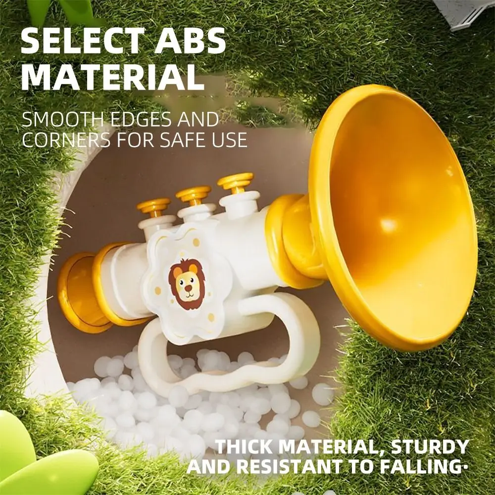 Early Learning Mini Blowing Trumpet Cartoon Speech Enhancement Voice Changing Whistle With Hanging Rope