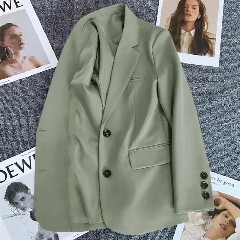 Nuova primavera autunno donna cappotto moda coreana per il tempo libero giacca da ufficio versatile solido abito a maniche lunghe top giacca femminile capispalla