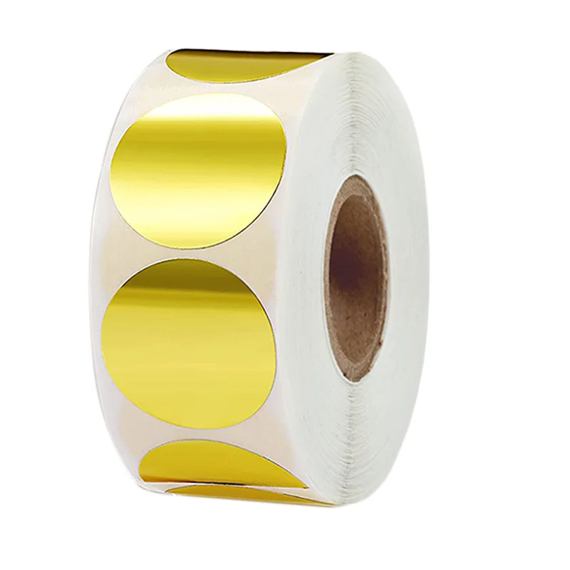 500Pcs 1inch Gold Blank Thank You Stickers Round Stickers for Gift Wrapping Hand-made Sealing Label Stationery Supplies