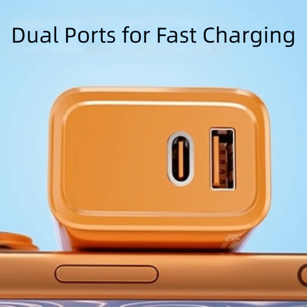30W Wall Charger Adapter Fast Charging Dual Port Phone Charger Adapter High Quality Practical Charging Block Adapter