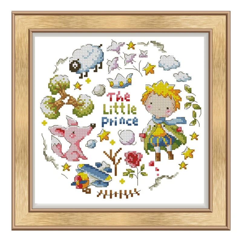 The cross-stitch kit DIY embroidery toolkit is available with optional printed handcrafted saga fairy tale Little Prince