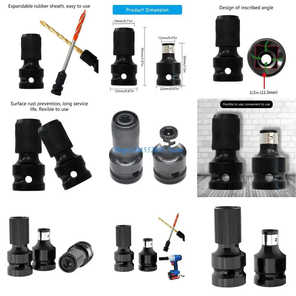 

Y6GD 2PCS -дюймового квадрата до 1/4 -дюймового шестигранного роскошного розетка