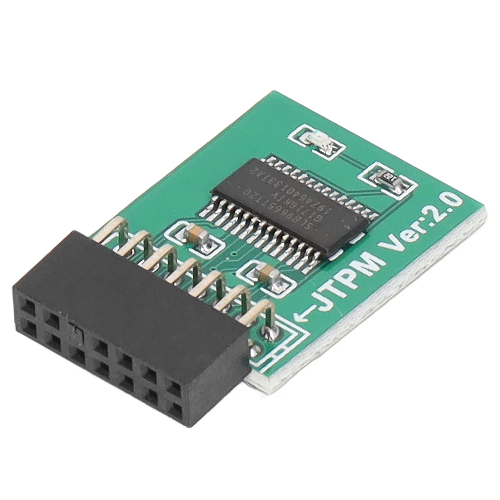 TPM Module Board TPM 2.0 Module Strong Encryption 14 Pin LPC Interface TPM Module Board for Win11 Green TPM Board
