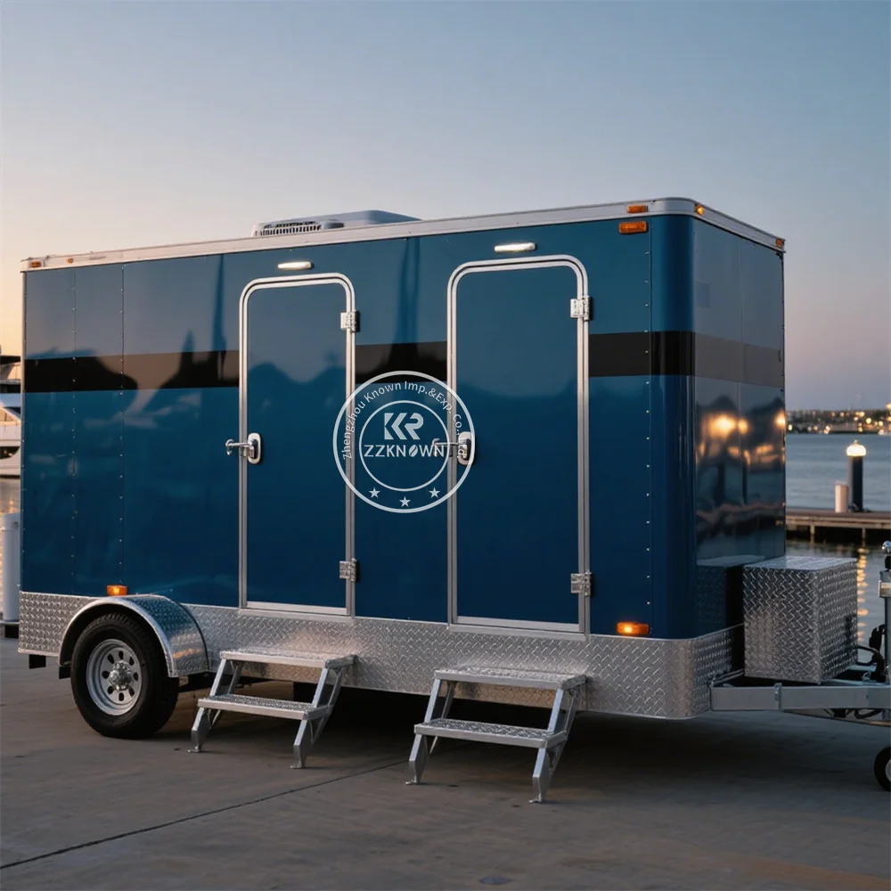 

Роскошный мобильный туалетный прицеп для ванной комнаты на открытом воздухе, мобильный роскошный портативный туалетный прицеп для улицы, мобильный туалетный прицеп для продажи