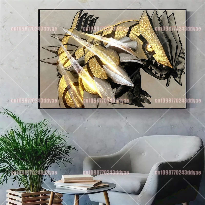Classic Retro Pokemon Anime Comic Glitter Ink Gilt Poster High-definition Printing Mural Picture Wall Art Home Decoration Gift - view 6