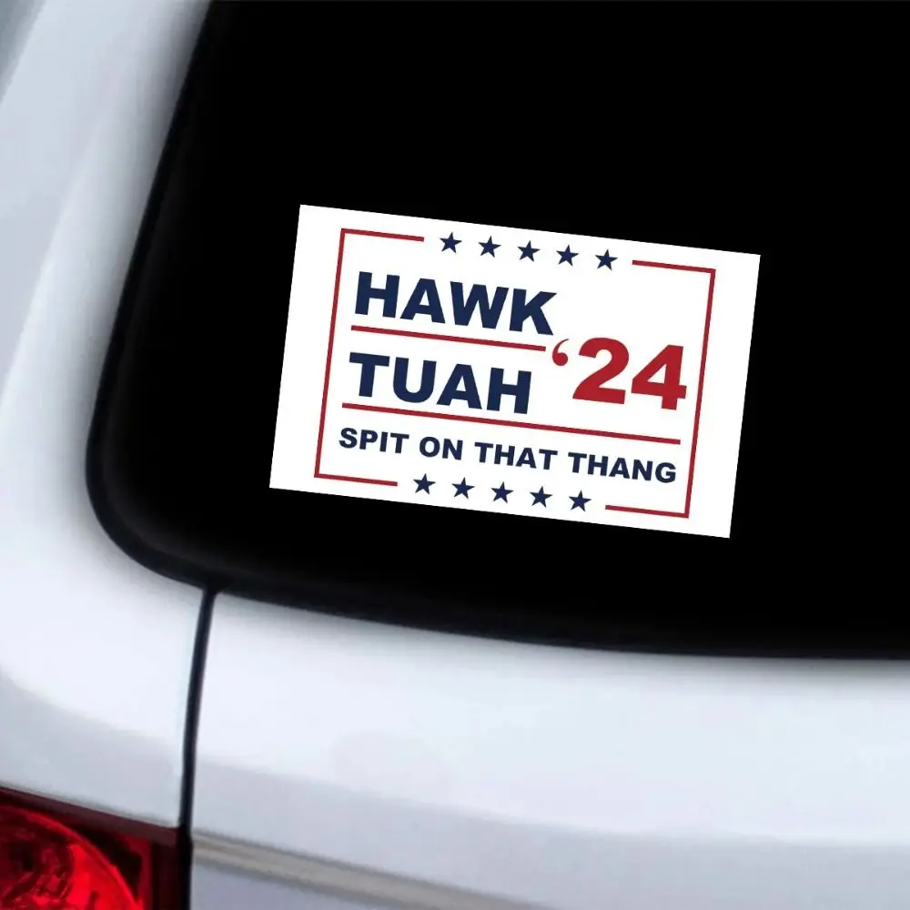 New Waterproof Spit on That Thang Sticker Vinyl Parody Hawk Tuah 2024 Funny Car Decals for Window Laptop Bumper