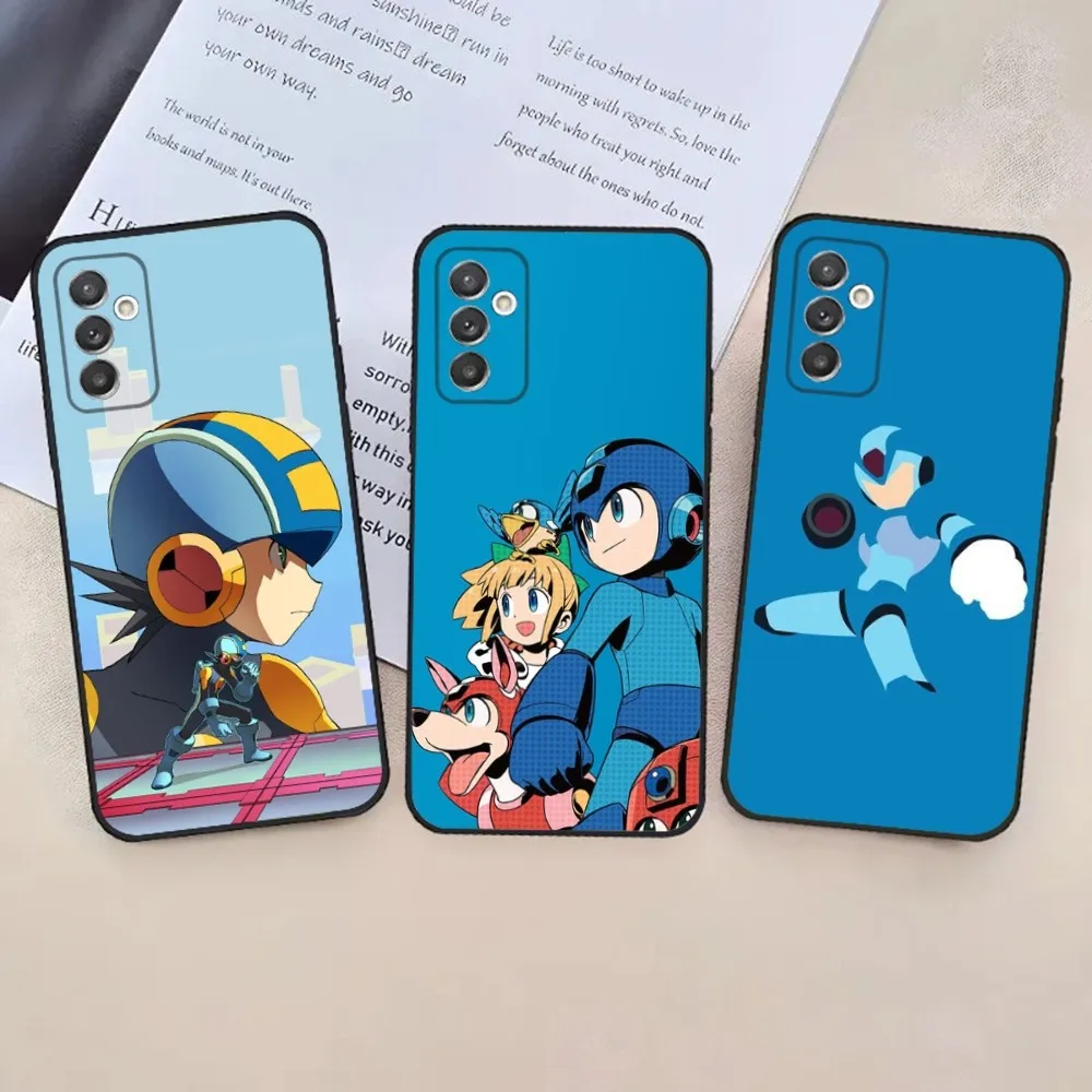 R-Rockman Megaman Game Phone Case For Samsung S24,23,22,30,21,10,9,Ultra,Plus,Lite,FE,5G Black Soft Case