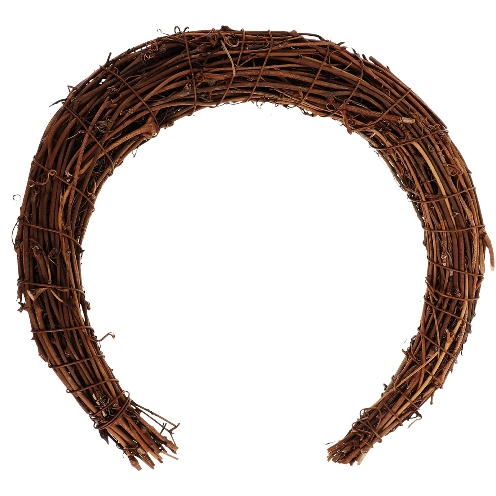 

Moon Shaped Rattan Wreath Hoops 25cm DIY Materials H Woven Natural Vine Circle for Wall Christmas Home Decoration Party
