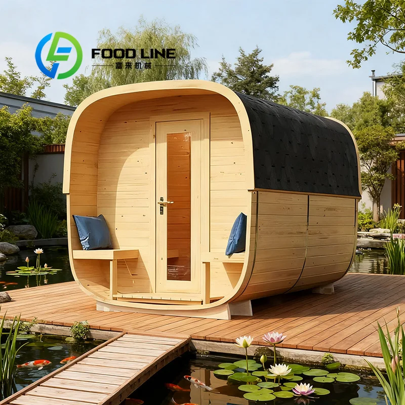 

Heat Insulated Outdoor Sauna Cabin Thickened Wall Structure Reduce Heat Loss Save Energy Maintain Stable Internal Temperature