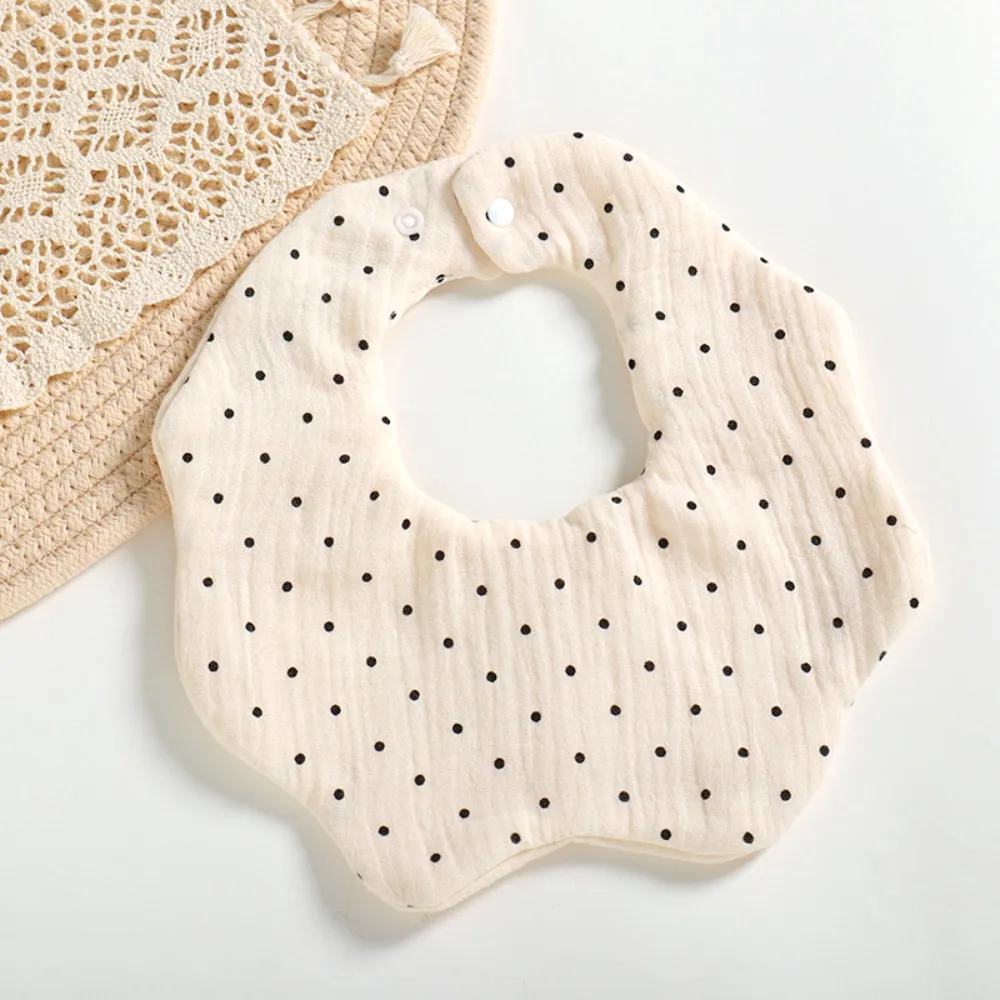 

Cute Cartoon Anti-vomiting Bibs Flower Shape Rotatable Baby Cotton Bibs Cotton Yarn Round Neck Baby Drooling Bibs Infant