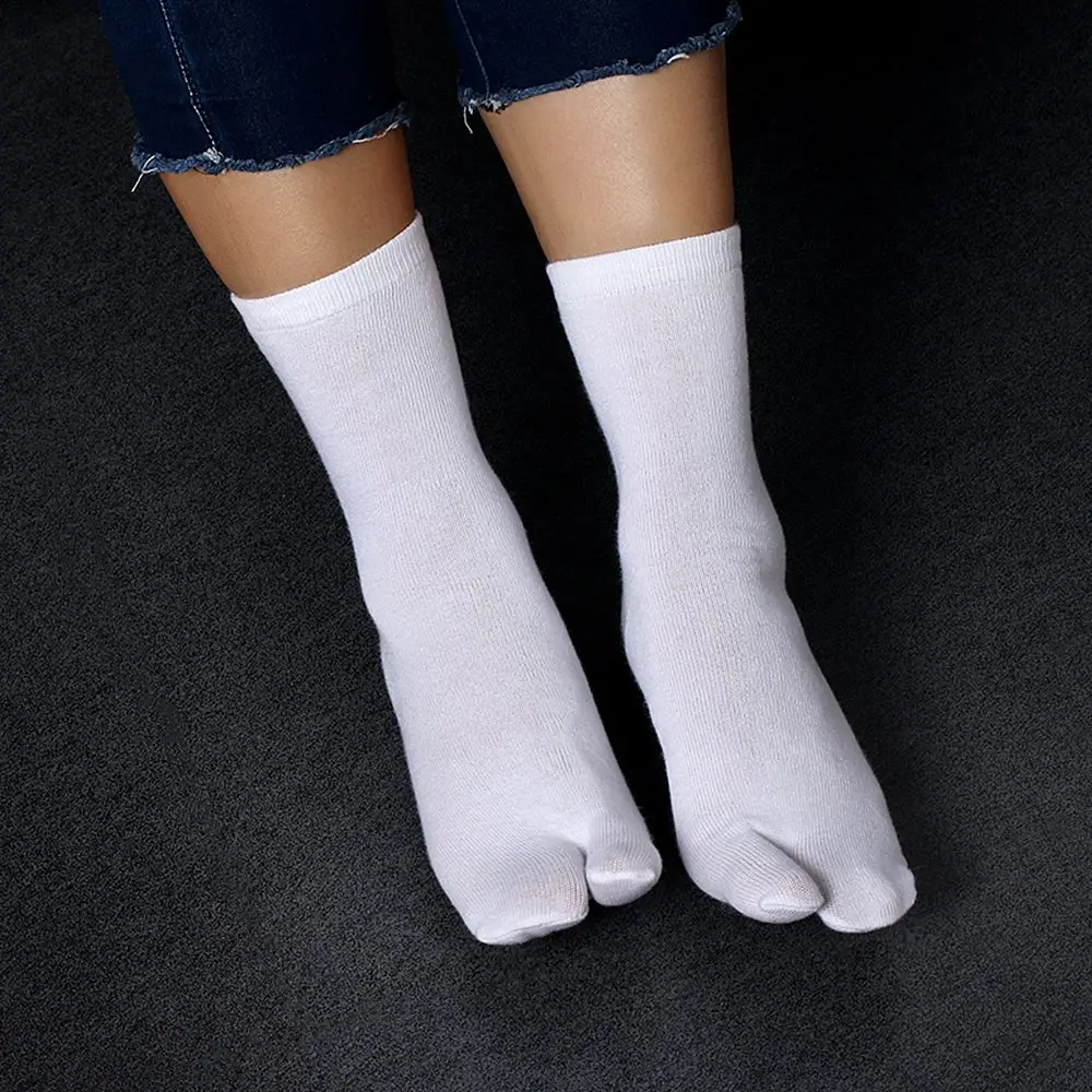 Solid Sandal Split Tabi Ninja Unisex Flip Two Toe Socks Japanese Kimono