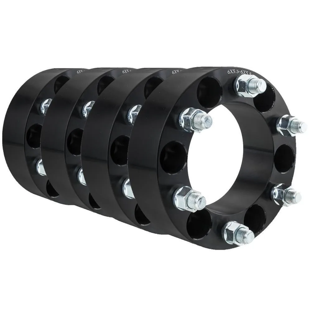 (4) Black 6-lug 2