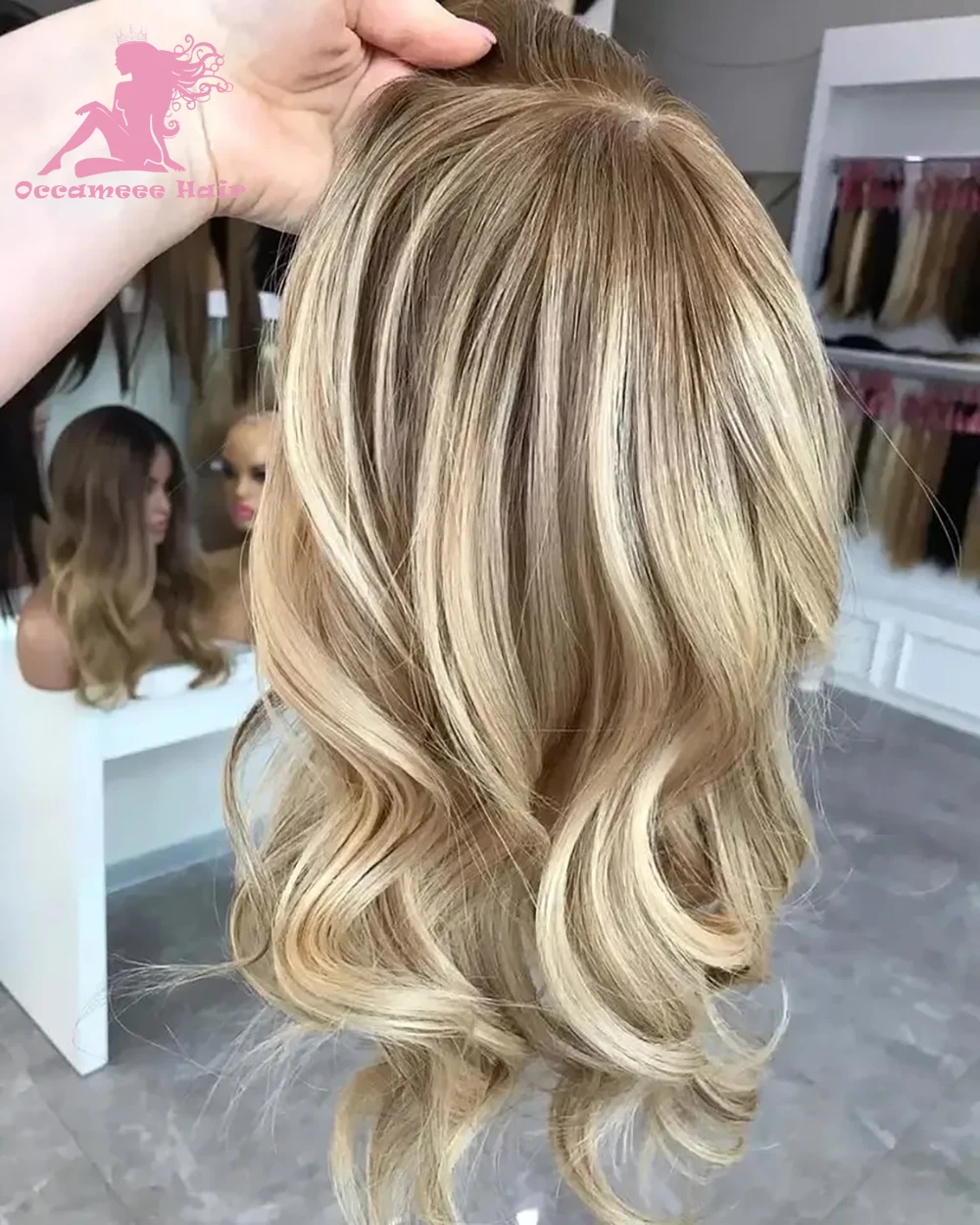 Cabelo humano cheio de renda marrom destaque loira perucas de cabelo virgem brasileiro 13x4 13x6 360 peruca frontal pré-selecionado hd renda transparente