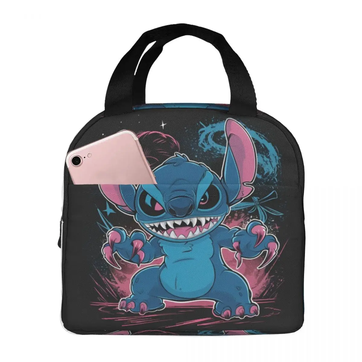 

Stitch Cartoon9 Lunch Bag Vintage Lunch Box For Women Work Portable Zipper Cooler Bag Custom Thermal Lunch Bags