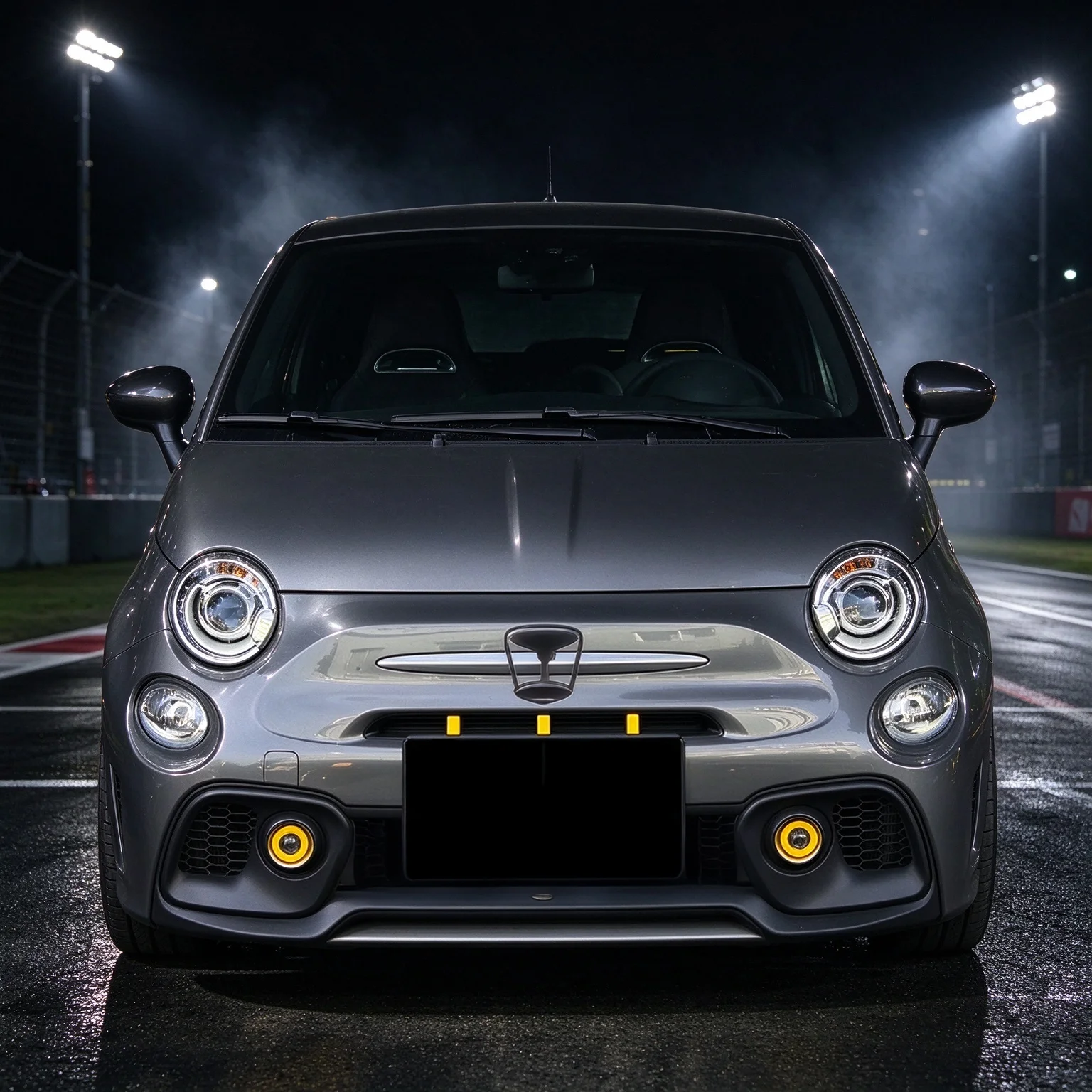Brand New ABS Plastic Material Fashion Design Racing Click On Style Fog Lamp Surround Cover For Abarth 595 695（5pcs/set)