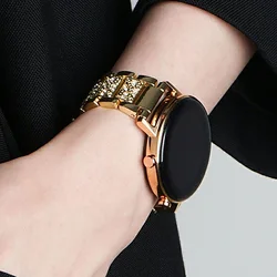 Solid Metal Band 20mm 22mm Watch Strap for Samsung Galaxy Watch 6 5 4 3 2 Replacement for Huawei 4 3 2 Amazfit Xiaomi Watchband