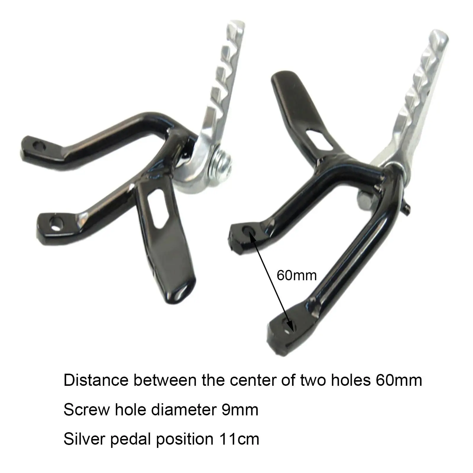 2x Motorcycle Rear Passenger Foot Pegs Professional Easy to Install Replaces Spare Parts Foldable Footrest Motorcycle Footrest