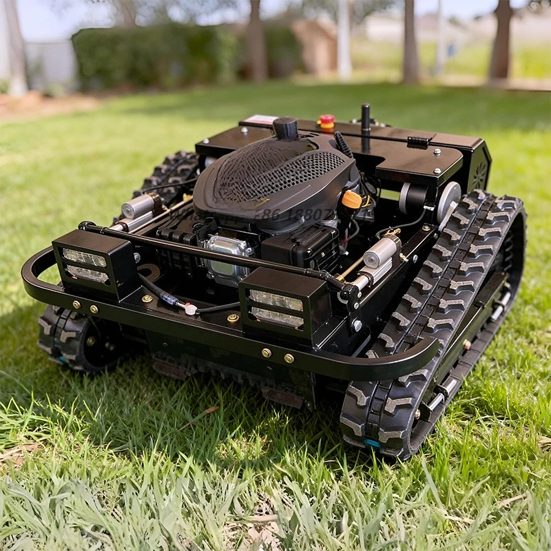 Track Remote Control Smart Lawn Mower 196cc 15HP Model Shandong Farming Forestry Orchard Self-propelled Weeding
