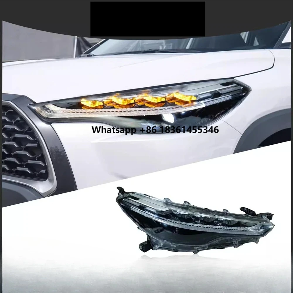 Car LED Headlight Assembly DRL  22-23  For  Corolla cross Frontlander Daytime Running Lamp 2pcs
