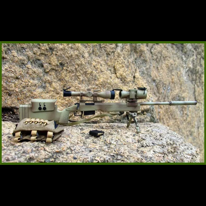 1/6 Scale Weapon Model M40A5 Sniping Rifle Model Soldier Figures Accessories Doll Ornament Miniature Military Weapon Model Toys