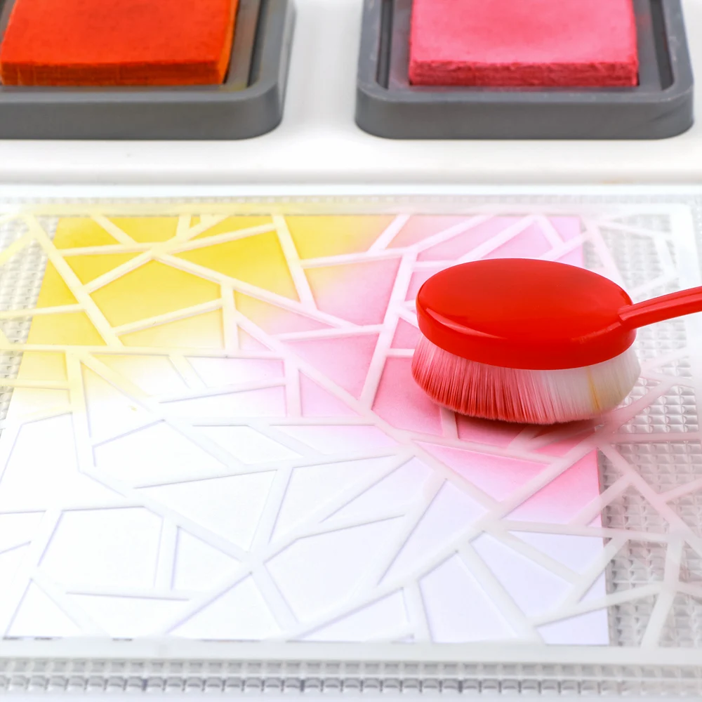 

Low Tack Sticky Mat with Etched Grid for Letter Dies Alignment Layered Stamping Paper Clear Photopolymer Craft Low Tacky Mat
