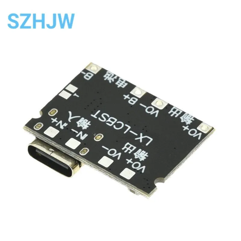 1/10 pces 3.7v a 9v 2a DC-DC step up boost módulo 18650 bateria de lítio carregamento placa de descarga tipo-c conversor de reforço