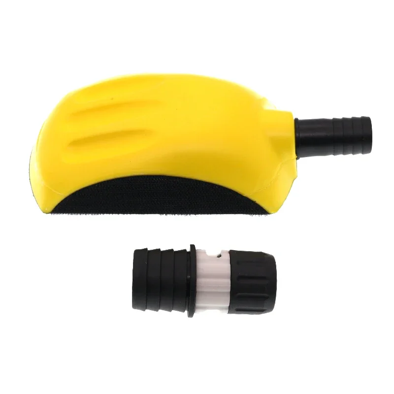 Dust-free Pad for Polishing in Auto Body Paint Woodworking 6 Inch Vacuum Hand Sanding Block, Hook and Loop Sanding Holder