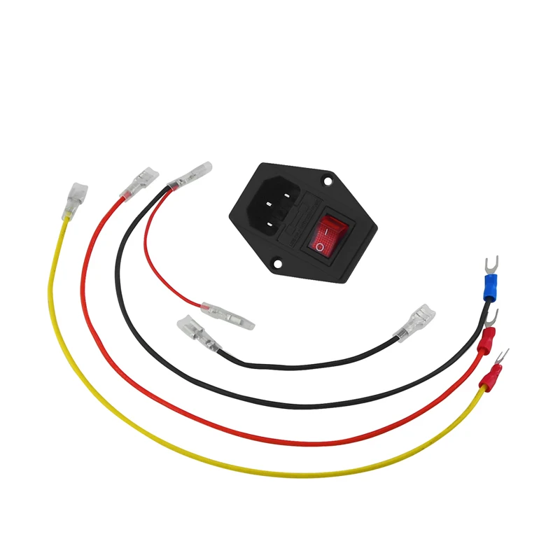 3D Printer Accessories Makerbot Power Socket with Switch Ship-Type Switch Button With Fuse