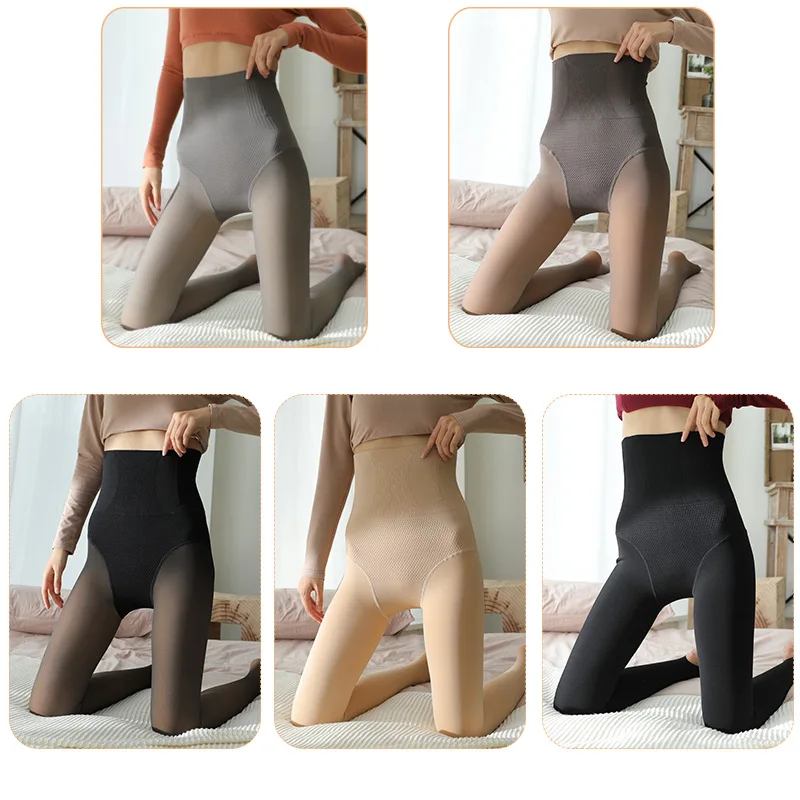Autumn winter High-waisted Tights Hip-lifting Fishbone Honeycomb Thick Legging Women's Outerwear High-waisted Shaping Leggings
