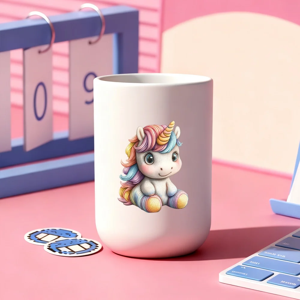 1pc cute rainbow unicorn toothbrush cup, bathroom water cup, wash cup, and mouthwash cup a perfect gift for family and friends.