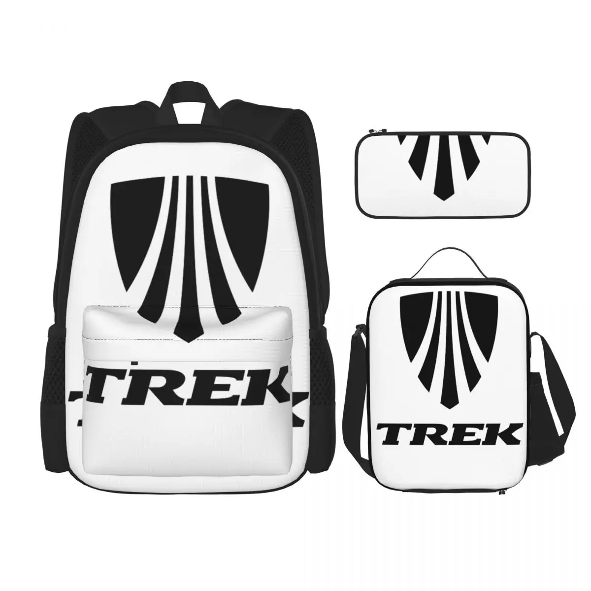 

Рюкзак с логотипом велосипеда Trek (5), сумка для книг для мальчиков и девочек, школьные сумки, детский мультяшный рюкзак, сумка для ланча, сумка для ручек, набор из трех предметов