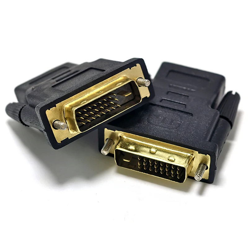 DVI-I Dual-Link 24+1 Male to HDMI Female Adapter Converter, Gold Plated DVI to HDMI Cable Adapter for Computer, Laptop, Monitor,