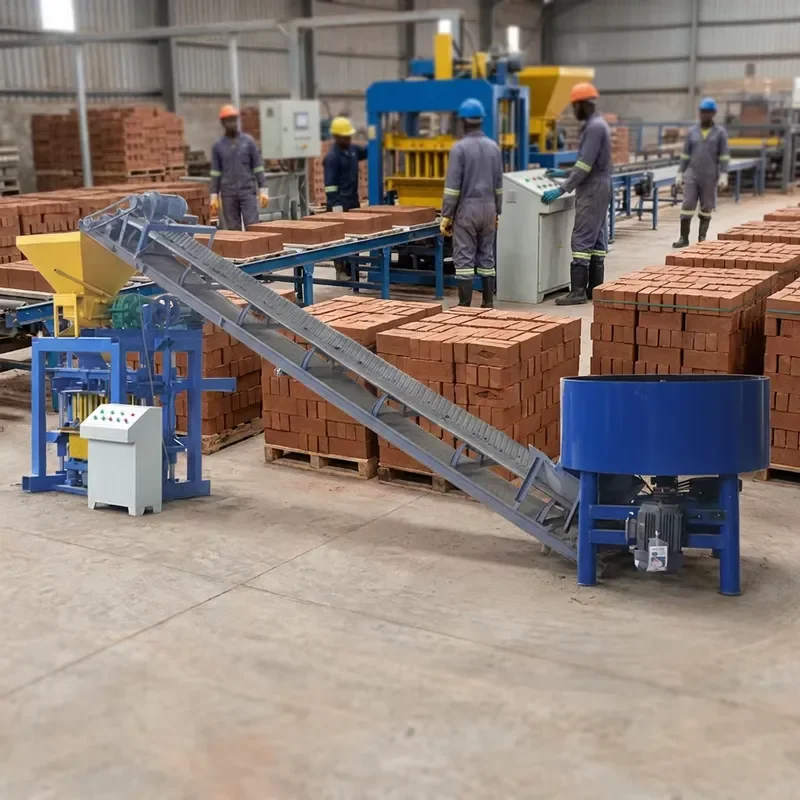 QTJ4-35 Mini Type Semi Automatic Brick Making Machine Concrete Block 800-12000 Pcs Per Day