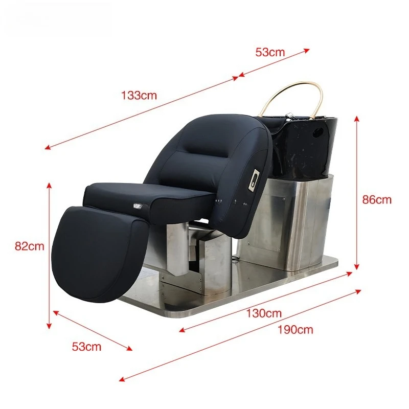 Electric Adjustable Hair Spa Shampoo Bed Hair Salon Washing Chair for Barber Shop