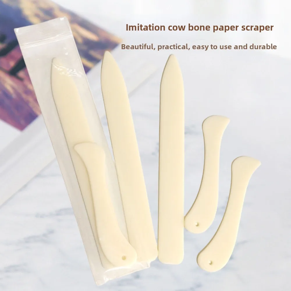 Handgefertigtes Lederbastelset mit Klappmesser, Knochenfaltwerkzeug zum Kantenpressen, Papier- und Kunststoff-Nähzubehör