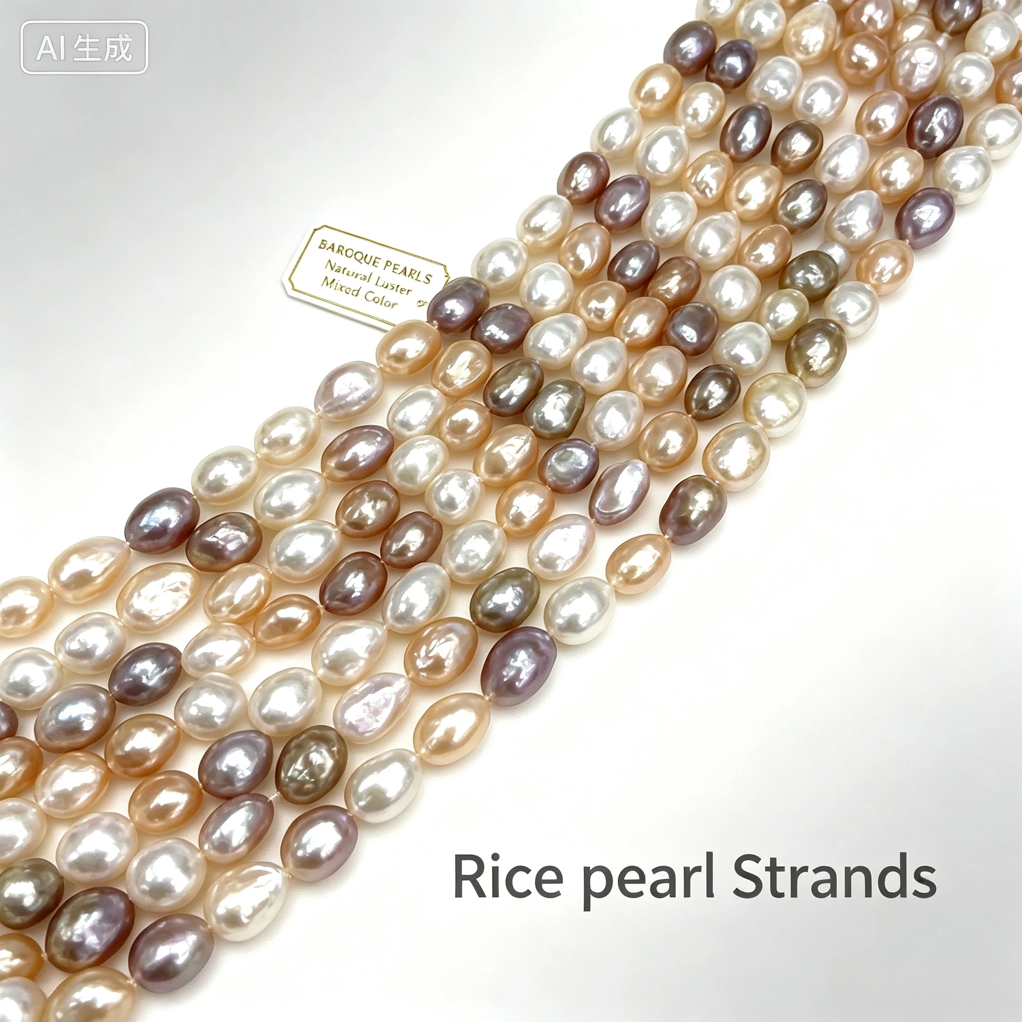 Natural Freshwater Pearl Colored Straight-Hole Double-Faced Bead 8–9-10mm Jewelry Making DIY Necklace Bracelet Earring Accessory