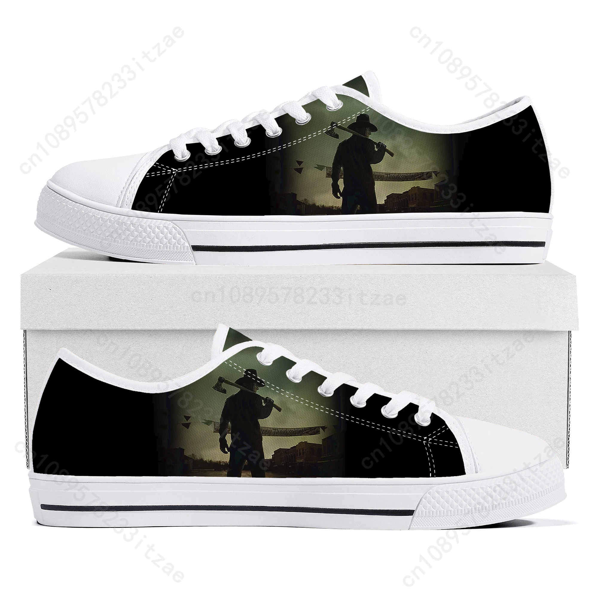 

Thanksgiving Movie Horror Low Top Sneakers Mens Women Teenager High Quality Canvas Sneaker couple Casual Shoes Custom Shoe