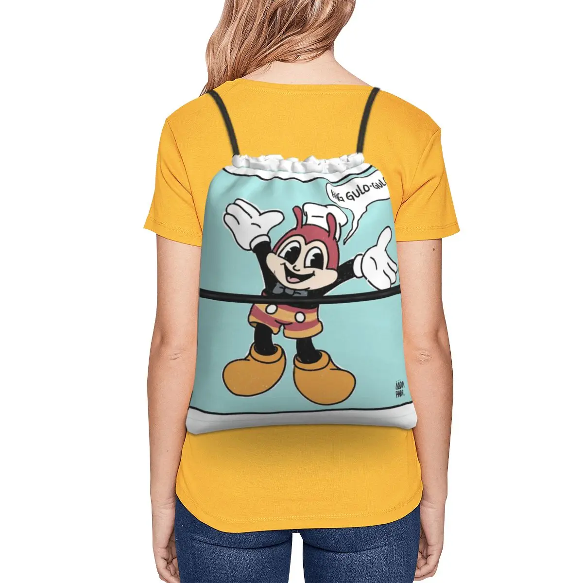 JOLLIBEE X MOUSE FUNNY REMIX WEBCOMIC POSTER zaini borsa con coulisse borsa con coulisse borse portaoggetti tascabili per studenti delle scuole