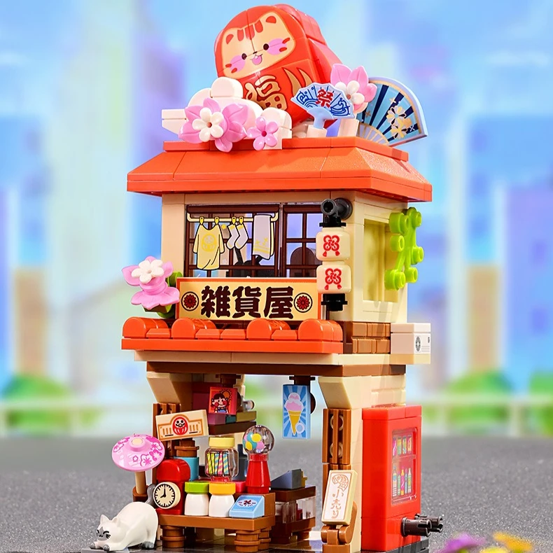 مكعبات بناء Keeppley الملونة لعرض الشارع الموسم 5 نموذج معماري للمدينة هدية لعبة ذاتية الصنع