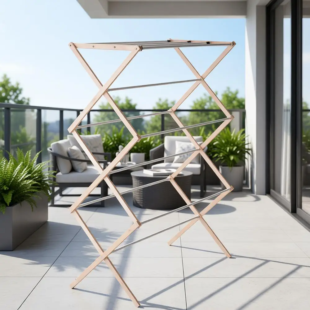 

Collapsible Wooden Clothes Drying Rack | Pre Assembled