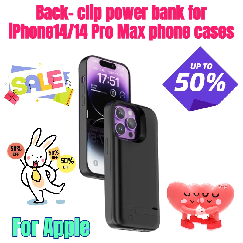 

For IPhone 14/14 Pro Max Phone Cases Clip - on Power Banks and Apple Wireless Clip - on Batteries
