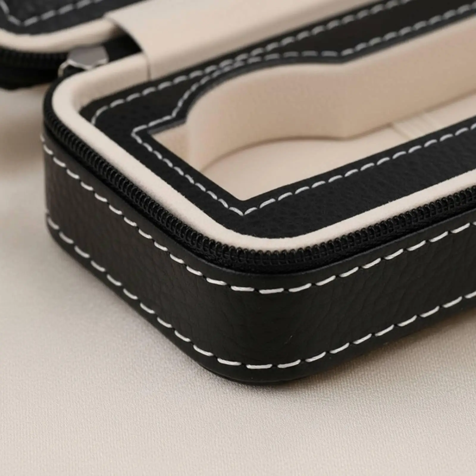 Cute Watch Storage Box Multi Compartment Travel Case for Bracelets and Small Accessories Protective Leather Organizer