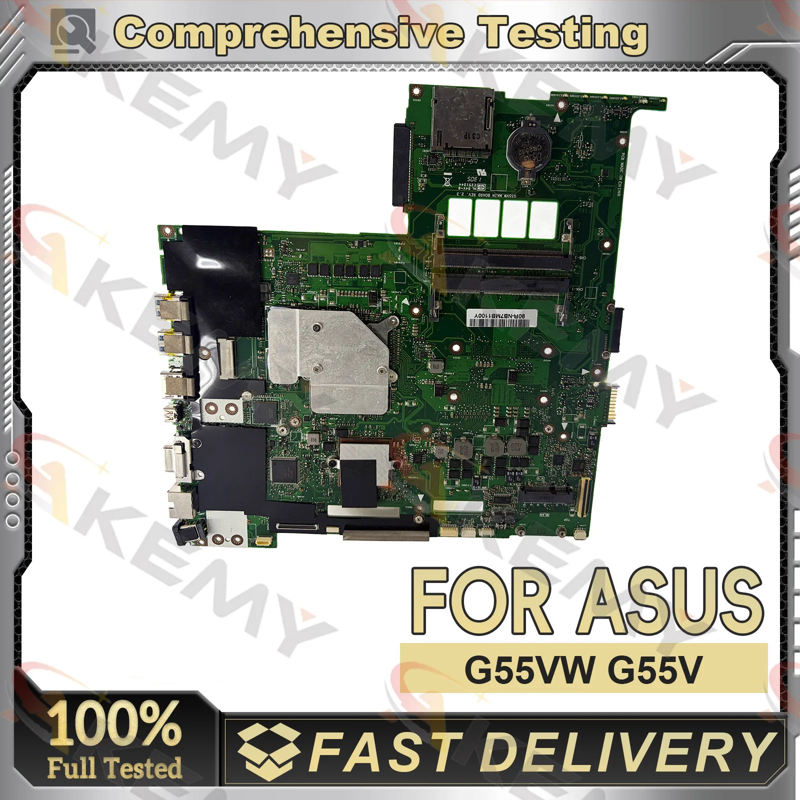 G55VW Laptop Motherboard For ASUS G55VW G55V Notebook Mainboard This item is in stock fast shipping High quality 100% tests OK
