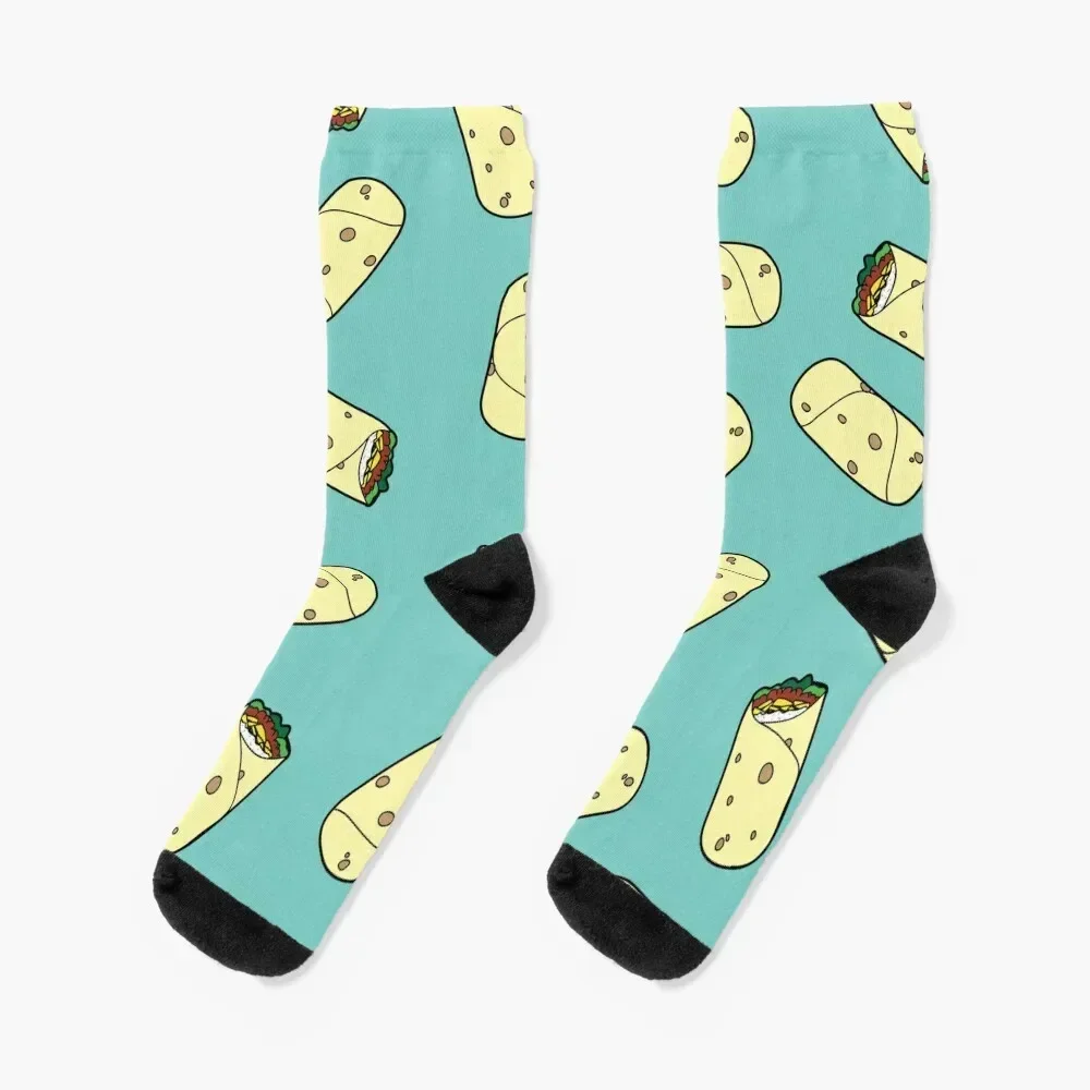 Burrito pattern Socks cool warm winter floral Socks For Man Women's