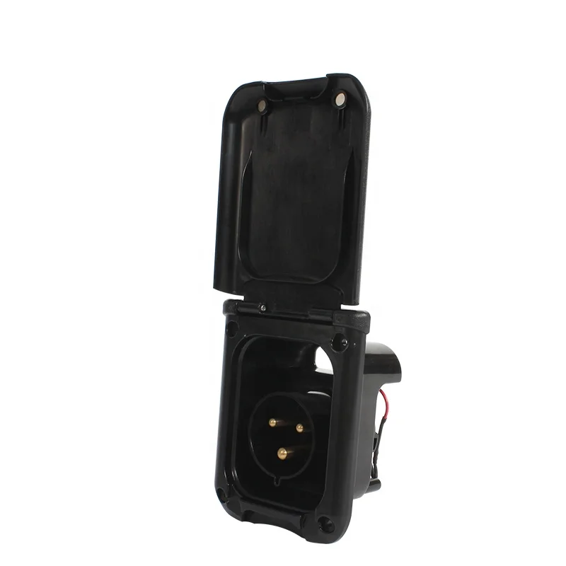 High Quality RV Caravan Accessories 32A Black Charging Socket Box Waterproof Charging External Power Socket with Plug