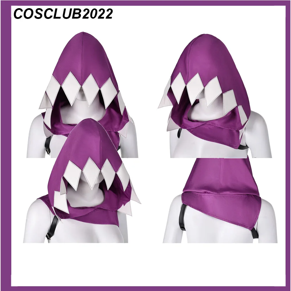 

Adult Women Jinx Cosplay Headwear Hat Cap LoL Roleplay Disguise Short Hooded Cape Halloween Carnival Party Costume Accessories