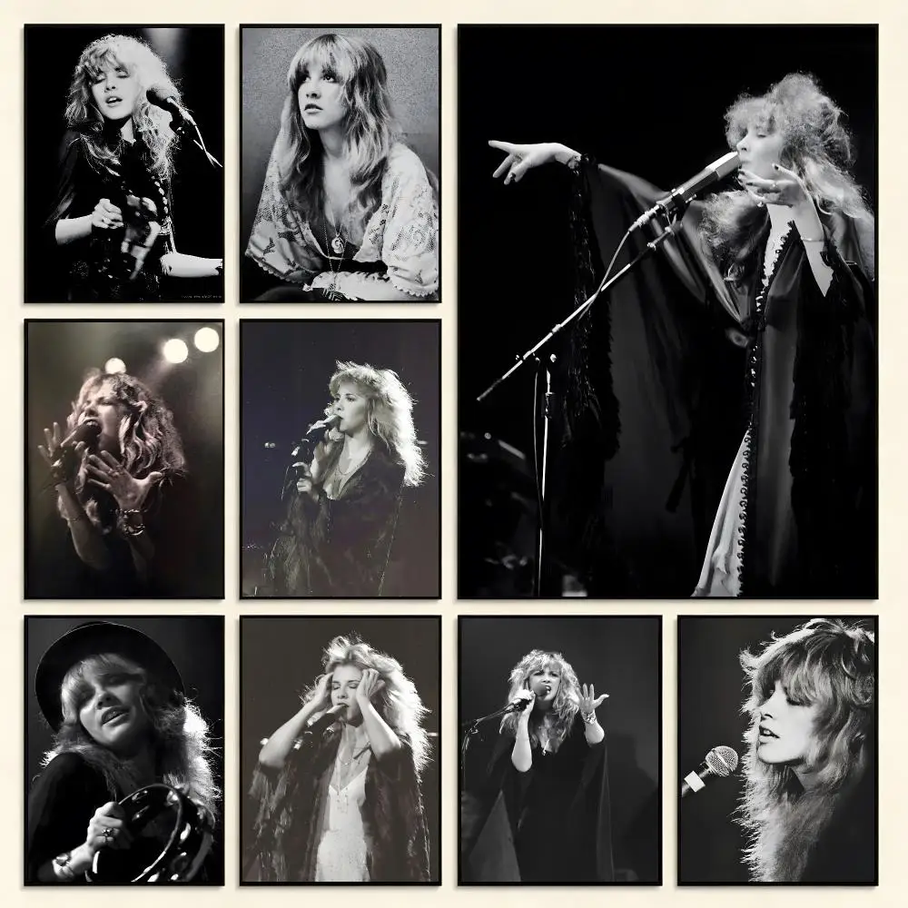 Classic Singer Stevie Nicks Poster Digital Solvent Print Waterproof PP Fade-Resistant Wall Art Room Decor Gift
