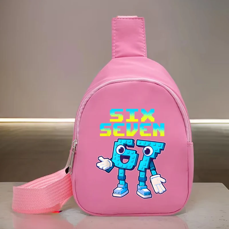 ホットセール子供用チェストバッグ シックスセブン イタリアンブレインロット キュートな財布とハンドバッグ 女の子 男の子 67 シックスセブン ロングストラップショルダーバッグ